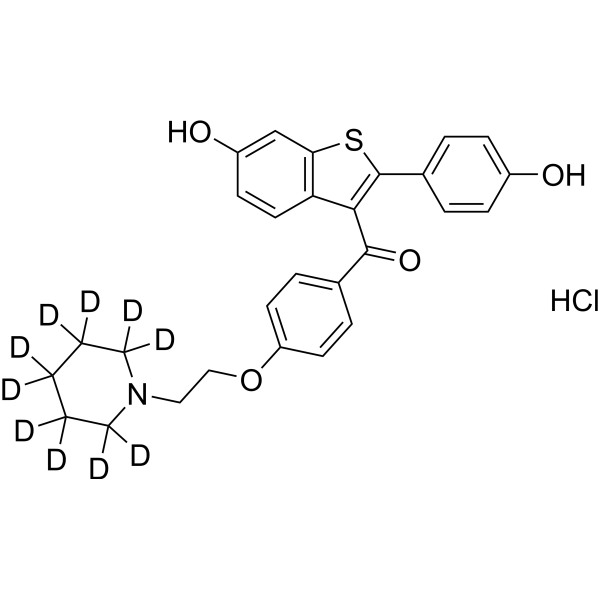 (6-Hydroxy-2-(4-hydroxyphenyl)benzo[b]thiophen-3-yl)(4-(2-(piperidin-1-yl-d10)ethoxy)phenyl)methanon